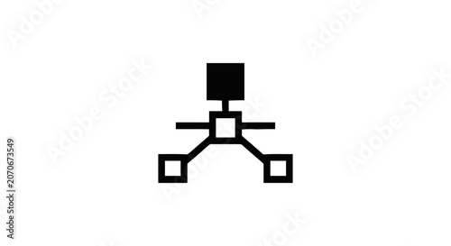 Black and white diagram symbol.