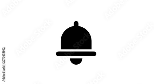 Fotografie Black bellhop bell icon symbol.