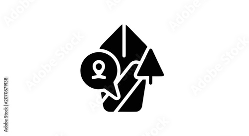 фотографія Black Location Pin with Map Pointer.