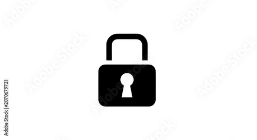 Obraz na płótnie Black Padlock with Open Shackle.