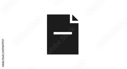 Black paper document page icon.