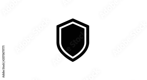 Konstfotografi Black Shield Icon Symbol Emblem.