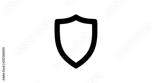 Black Shield Icon Symbol Design.