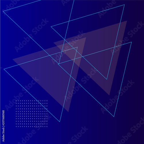 Abstract geometric shapes in blue with overlapping lines and dotted pattern design art. Resizable and Editable. EPS, 10.
