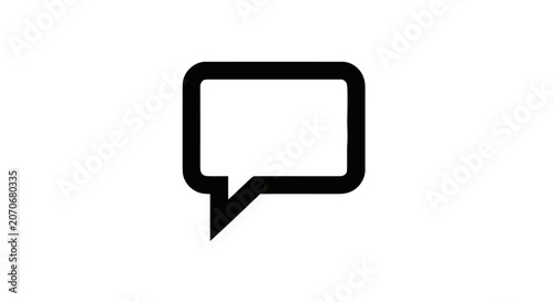 Black speech bubble icon symbol.