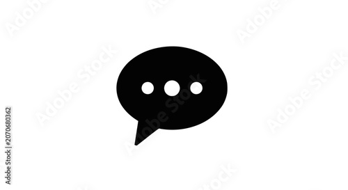 Photos Black speech bubble icon symbol.