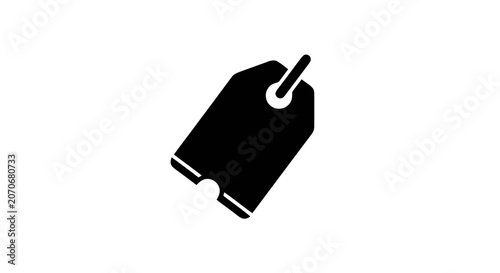 Black tag label icon symbol.