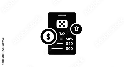 Black Taxi Cab Mobile Phone App.