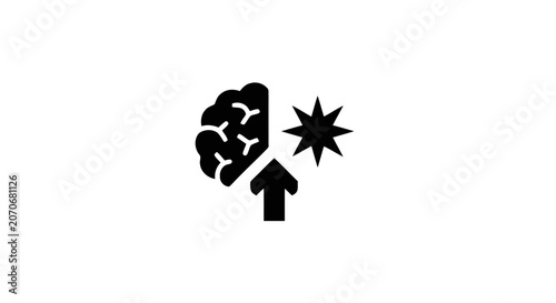 Canvas-taulu Brain with Idea Light Bulb Moment.