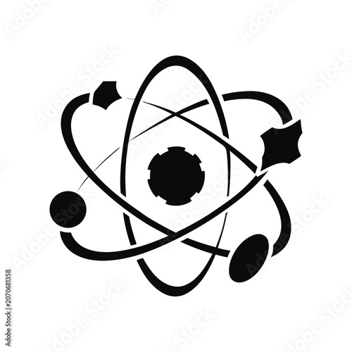 Minimalist Atomic Science Illustration