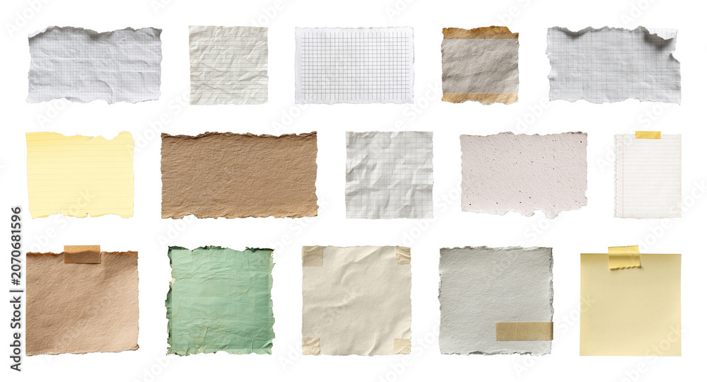 Fototapeta premium PNG Vintage torn paper collection on transparent background