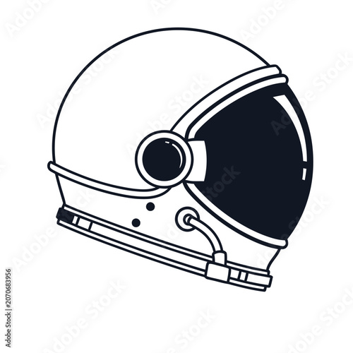 Astronaut Helmet Vector Illustration