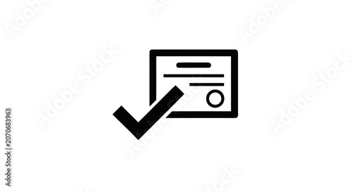 Foto Check mark on document icon.