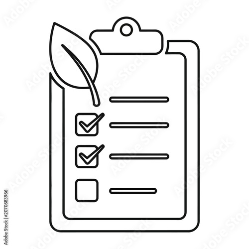 Eco-Friendly Checklist Clipboard Icon
