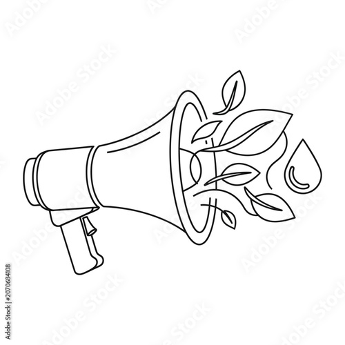 Eco-Friendly Megaphone Vector Illustration