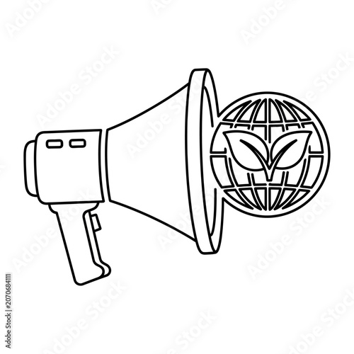 Environmental Awareness Megaphone Icon
