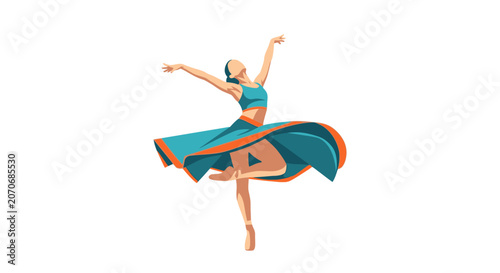 Graceful ballet dancer in a dynamic pose.