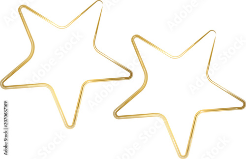 Stars vector set with abstract luxury outline style for business branding