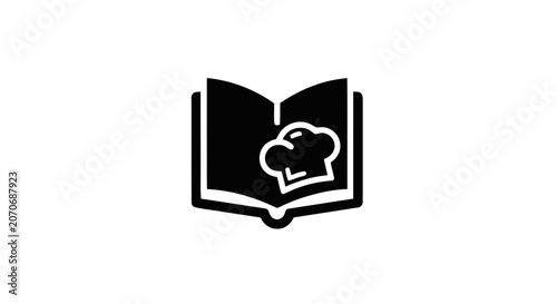 Cookbook Icon with Chef Hat.