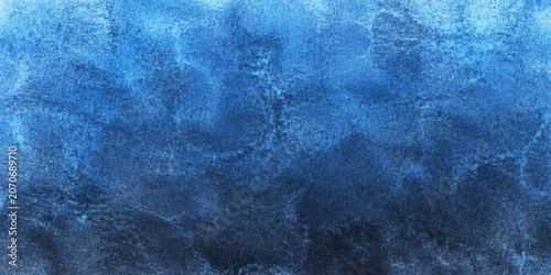 Foto Blue Abstract Water Texture Background with Grunge Vintage Paper and Painted Wal
