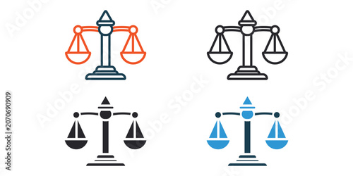 Canvastavla ethics icons outline and Flat Style,transparent background