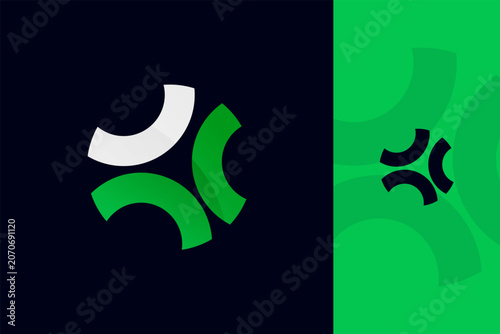 Premium Gradient Abstract Geometric Logo Modern Colorful Brand Identity Vector Design