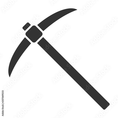 silhouette pick axe icon