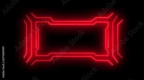  cyber gaming border overlay with neon laser lights.