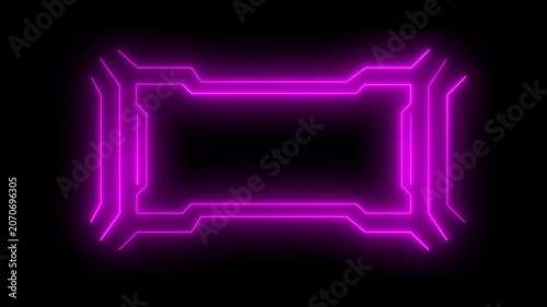 cyber gaming border overlay with neon laser lights.
