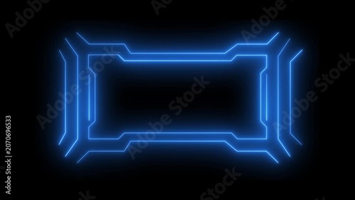  cyber gaming border overlay with neon laser lights.