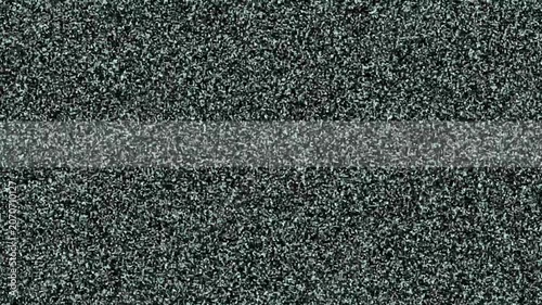 TV snow or noise background on analog television. Bad TV signal shows static and glitch noise. CRT TV screen with no signal and retro glitch effect.
