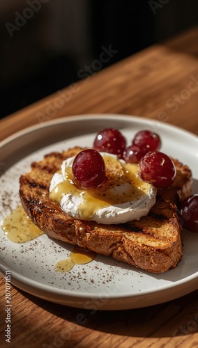 Artisan Sourdough With Ricotta Roasted Grapes And Hot Honey Brunch
