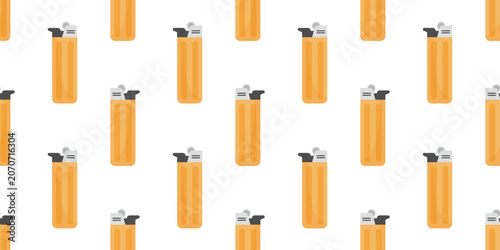Bild auf Leinwand Seamless pattern with disposable plastic lighters
