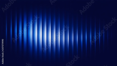 Abstract blue background with vertical light stripes and gradient effect