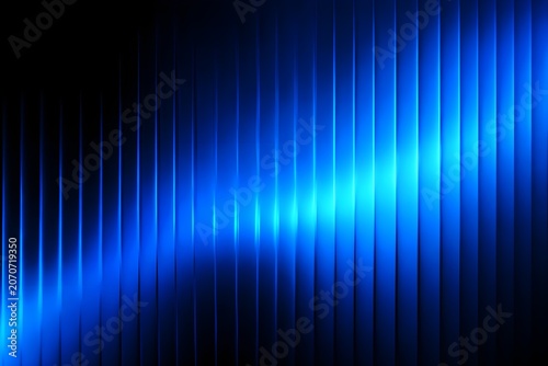Abstract blue background with vertical glowing lines and light wave effect