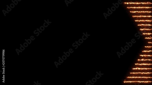 Abstract neon glowing audio equalizer lines animation loop.