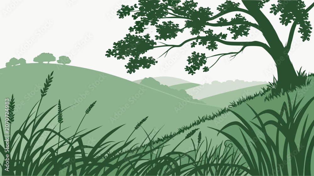 Fototapeta premium landscape with trees