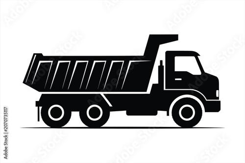 Fotografie Dump truck vector icon