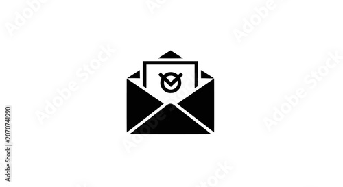 Obraz na plátně Envelope with letter and symbol.