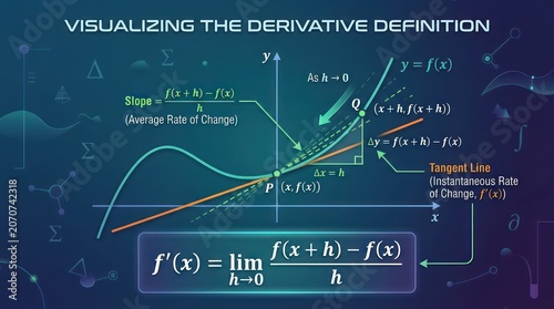business graph on the blackboard
