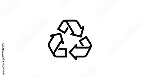 Recycling symbol made of arrows.