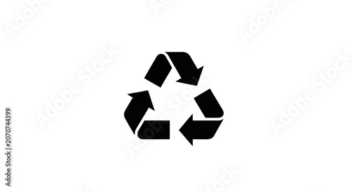Recycling symbol made of arrows.