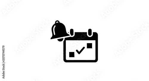 Reminder calendar icon with bell.