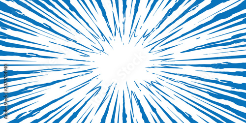 Photos Blue comic book radial speed lines and abstract explosion action background vector illustration