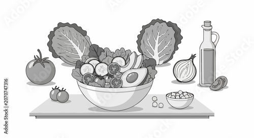 Fresh vegetables in a bowl.