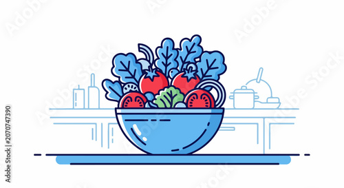 Fresh vegetables in a bowl.