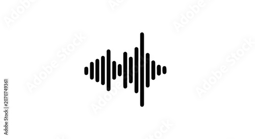 Cuadro en lienzo Sound wave pattern graphic design element.
