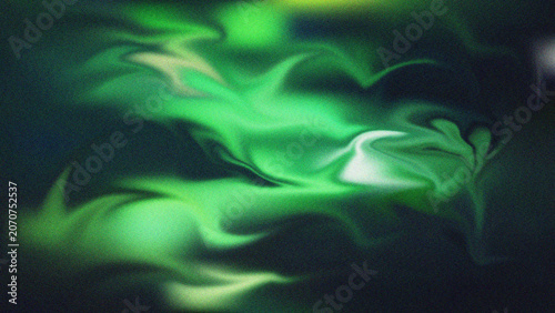 Fotografie Mysterious dark green and black liquid abstract with ghostly swirling patterns c
