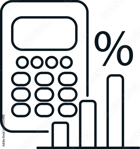 Calculator icon representing financial planning, budgeting, and investment