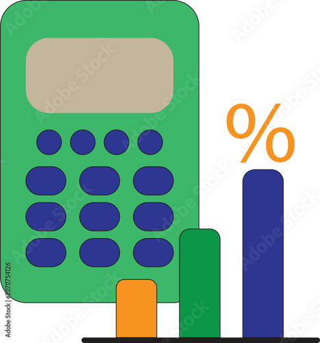 Calculator icon representing financial planning, budgeting, and investment